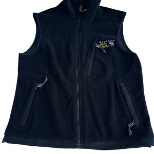Mountain Hardwear Men’s Small Black Fleece Vest Full Zip Outdoor Hiking Pockets